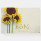 Zonnebloem Foto Rustic Elegant Wedding Gastenboek (Achterkant)