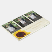 Zonnebloem Foto Rustic Elegant Wedding Gastenboek (Hoek)