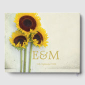 Zonnebloem Foto Rustic Elegant Wedding Gastenboek (Achterkant)