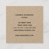 Zonnebloem Fotocollage Artistic Craft Vierkante Visitekaartje (Achterkant)