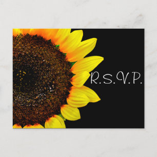 Zonnebloem Fotografie Custom Wedding RSVP Uitnodiging Briefkaart