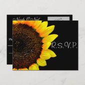 Zonnebloem Fotografie Custom Wedding RSVP Uitnodiging Briefkaart (Voorkant / Achterkant)