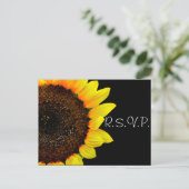 Zonnebloem Fotografie Custom Wedding RSVP Uitnodiging Briefkaart (Staand voorkant)