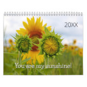 Zonnebloem Fotografie Zonnige quotes Kalender (Hoes)