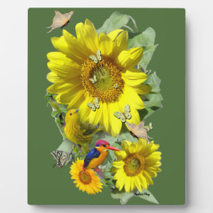 zonnebloem fotoplaat