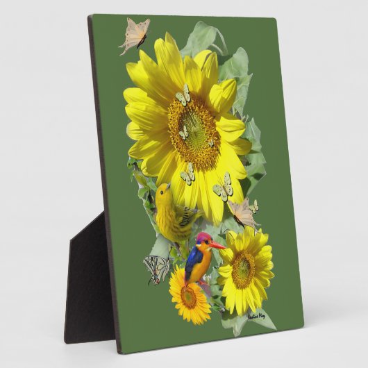 zonnebloem fotoplaat (Zijkant)