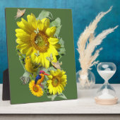 zonnebloem fotoplaat (Zijkant)