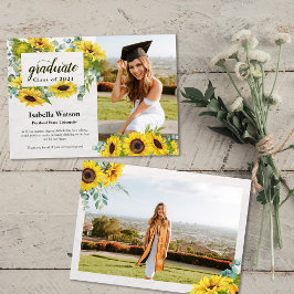 Zonnebloem Fotoscript Afstuderen Aankondiging