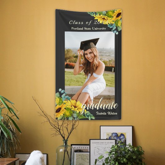 Zonnebloem Fotoscript Graduation Party Spandoek