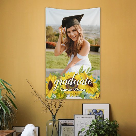 Zonnebloem Fotoscript Graduation Party Spandoek