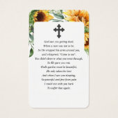 Zonnebloem Fotosympathie Funeral Prayer Kaart (Achterkant)