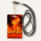 Zonnebloem - Fractal Name Badge (Achterkant met draagriem)