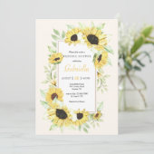 Zonnebloem Frame Kaart (Staand voorkant)