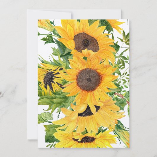 Zonnebloem Funeral Celebration of Life Announcemen Kaart (Achterkant)