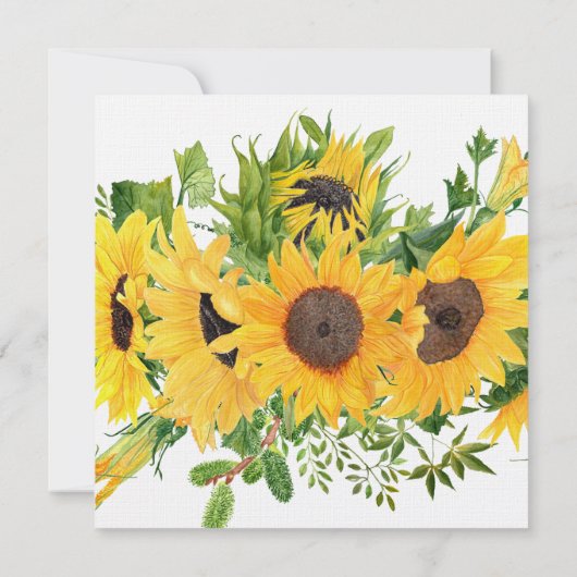 Zonnebloem Funeral Celebration of Life Photo Kaart (Achterkant)