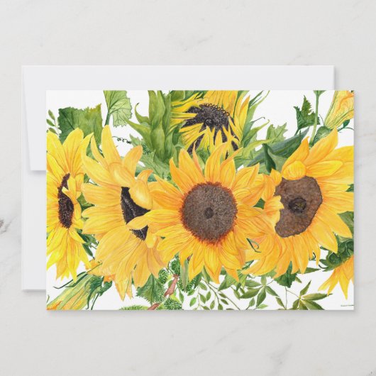 Zonnebloem Funeral Celebration of Life Photo Kaart (Achterkant)