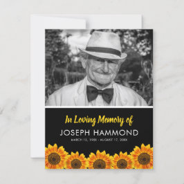 Zonnebloem Funeral Order of Service | Dank u wel