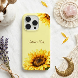 Zonnebloem Funkey Minimaal Modern Viraal Aanpassen iPhone 15 Pro Case