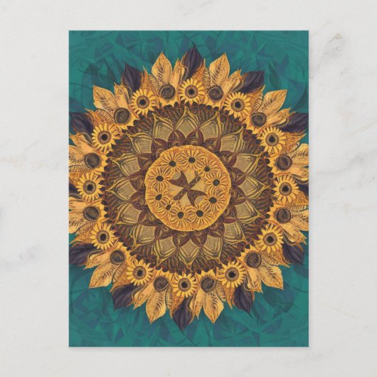 Zonnebloem Fusion: een viering van diversiteit Briefkaart (Voorkant)