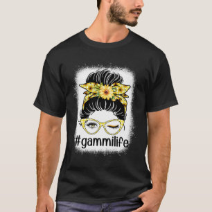 Zonnebloem Gammi Leven Messy Bun Bleaches Moeders T-shirt