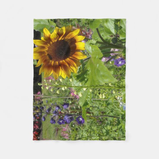 Zonnebloem Garden Patch Fleece Deken (Voorkant)