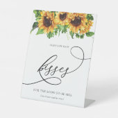 Zonnebloem gast hoeveel kussen teken reclamebord met voetstuk (Voorkant)