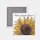 Zonnebloem gebakken Mam Magnet (Voorkant / Achterkant)