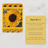 Zonnebloem Gebed Kaart Visitekaartje (Voorkant / Achterkant)