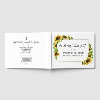 Zonnebloem Gedenkboek voor Gasten in Loving Memory Gastenboek