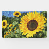 Zonnebloem Gedopte hek Spandoek (Horizontaal)