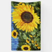 Zonnebloem Gedopte hek Spandoek (Verticaal)