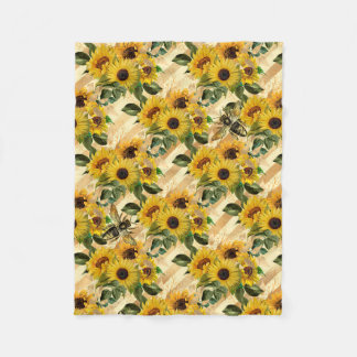 Zonnebloem geeft de zonnebloem een favoriete emble fleece deken