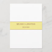 Zonnebloem (geel) 4,5" x 6,25" Wedding Menu (Achterkant)