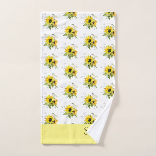 Zonnebloem Geel Badhanddoek set Bad Handdoek (Handdoek)