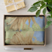 Zonnebloem Geel Blauw Boho Rustisch Land Floral Tissuepapier (Geschenk)