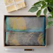 Zonnebloem Geel Blauwgroen Antiek Schets Tissuepapier (Geschenk)