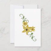 Zonnebloem Geel Bloem Botanisch Handgetekende Olie RSVP Kaartje (Achterkant)