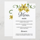 Zonnebloem Geel Bloemen Botanische Hand getrokken  (Voorkant / Achterkant)