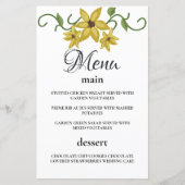 Zonnebloem Geel Bloemen Botanische Hand getrokken (Voorkant)