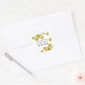 Zonnebloem Geel Bloemen Botanische Hand getrokken  Vierkante Sticker (Envelop)
