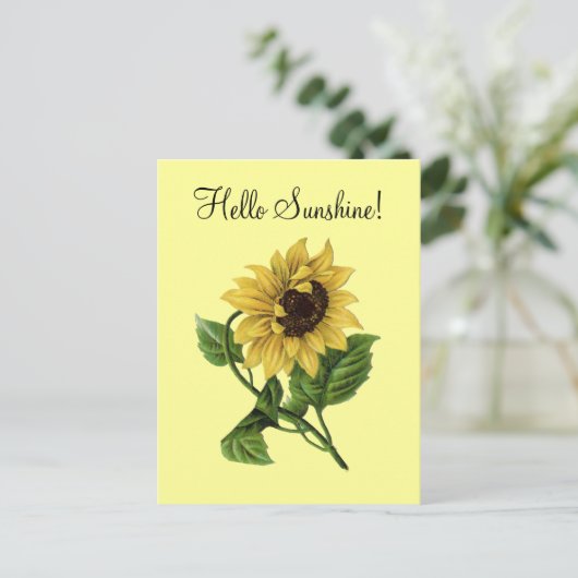  zonnebloem Geel - Briefkaart (Staand voorkant)