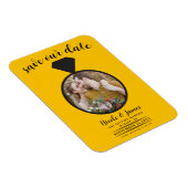 Zonnebloem Geel Bruiloft Ring Foto Save the Date Magneet (Rechterzijde)