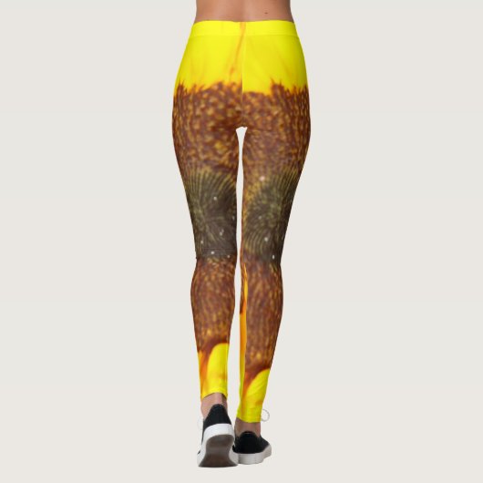 Zonnebloem Geel bruine Leggings (Achterkant)