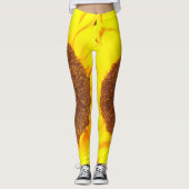 Zonnebloem Geel bruine Leggings (Voorkant)