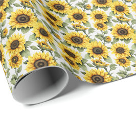 Zonnebloem Geel Cadeaupapier