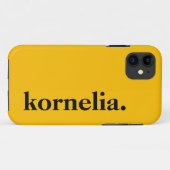 Zonnebloem Geel Effen Kleur Elegante Naam Case-Mate iPhone Case (Achterkant (horizontaal))