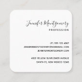  zonnebloem Geel en groen patroon Vierkante Visitekaartje (Achterkant)