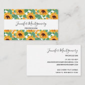 zonnebloem Geel en groen patroon Visitekaartje (Voorkant / Achterkant)