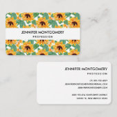 zonnebloem Geel en groen patroon Visitekaartje (Voorkant / Achterkant)