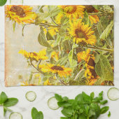 Zonnebloem  Geel Farmhouse Style Theedoek (Gevouwen)